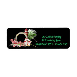 Nautic Christmas Return Address Label