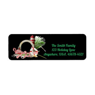 Nautic Christmas Return Address Label
