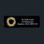 Nautic Christmas Wreath Return Address Label<br><div class="desc">Nautic Christmas Wreath Return Address Label</div>