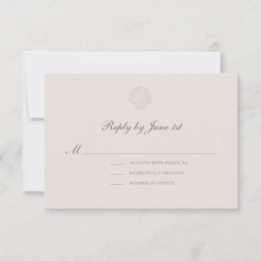 Nautic Coast Ecru Muschel formelle Antwort auf Hoc (Vorderseite)
