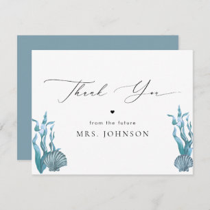 Nautic Coastal Blue Muschel Danke Karte