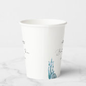Nautic Coastal Blue Muschel Summer Brautparty Pappbecher (Rechts)