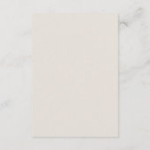 Nautic Coastal Muschel Formal Wedding Details Ecru Begleitkarte (Rückseite)