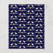 Nautic Coastal Paar Dusche Navy Blue Sandpiper (Rückseite)