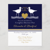 Nautic Coastal Paar Dusche Navy Blue Sandpiper (Vorderseite)