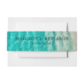 Nautic Coastal Summer Beach Hochzeit in Urlaubsort Einladungsbanderole (Vorderseite Beispiel)