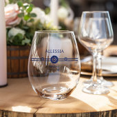 Nautic Coastal Wedding Bridesmaid Weinglas Ohne Stiel
