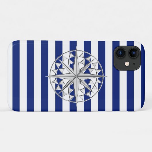 Nautic Compass Star Case-Mate iPhone Hülle (Rückseite (Horizontal))