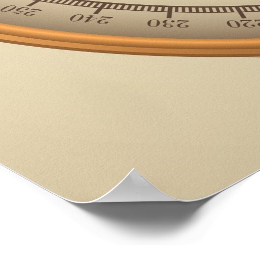 Nautic Compass Steampunk Poster (Ecke)