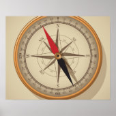 Nautic Compass Steampunk Poster (Vorne)