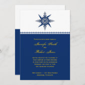 Nautic Compass Yellow Wedding Einladung (Vorne/Hinten)