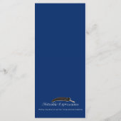 Nautic Compass Yellow Wedding Menu Menükarte (Rückseite)