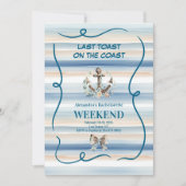 Nautic Cowgirl Anchor Bachelorette Einladung (Vorderseite)