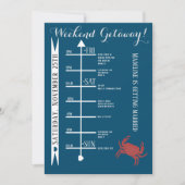 Nautic Crab Bachelorette Weekend Erscheinen Einladung (Vorderseite)