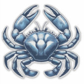 Nautic Crab Custom Cut Vinyl Sticker (Vorderseite)