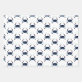 Nautic Crab Ocean Navy Blue, Aquamarin Geschenkpapier Set (Vorderseite 2)