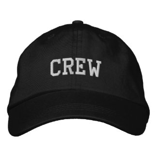 Nautic Crew Cap Black Bestickte Baseballkappe