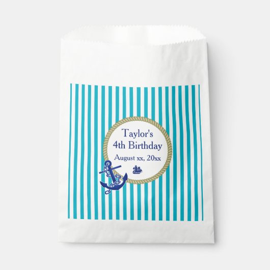 Nautic Custom Birthday Geschenktütchen (Vorderseite)