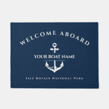 Nautic Custom Boat Name Anchor Marine