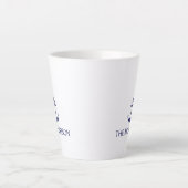 Nautic Custom Boat Name navvvy blauer Anker weiß Milchtasse (Vorderseite)