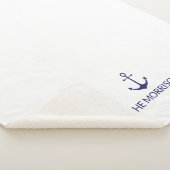 Nautic Custom Boat Name navvvy blauer Anker weiß Sherpadecke (3/4)