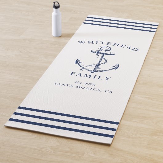 Nautic Custom Family Anchor White Yogamatte (Beispiel)