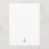 Nautic Custom Minze White Wedding Card Begleitkarte (Rückseite)