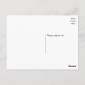 Nautic danke Ihnen Navy Blue Stripe Anchor Hochzei Postkarte (Rückseite)