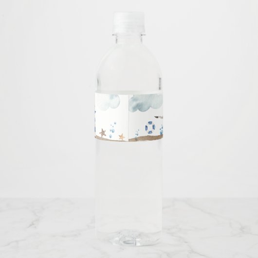 Nautic Dankeschön Baby Dusche Wasser Flasche Etike Wasserflaschenetikett (Rückseite)