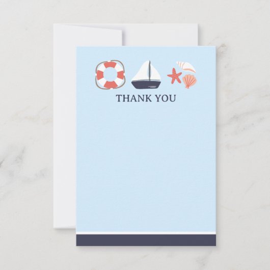 Nautic Dankeschön Flachkarte Dankeskarte (Vorderseite)