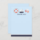 Nautic Dankeschön Flachkarte Dankeskarte (Vorne/Hinten)