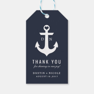 Nautic Dankeschön Gastgeschenk Hochzeit Tags   ABW Geschenkanhänger