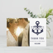 Nautic Dankeschön Karten | Hochzeiten (Stehend Vorderseite)