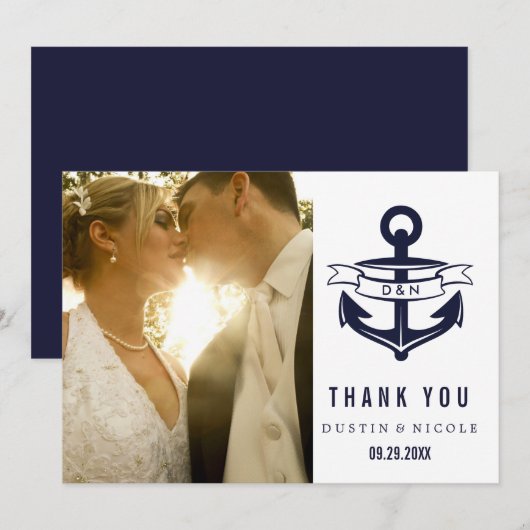 Nautic Dankeschön Karten | Hochzeiten (Vorne/Hinten)