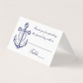 Nautic Dankeschön Navy Blue Anchor Wedding Party (Vorderseite)