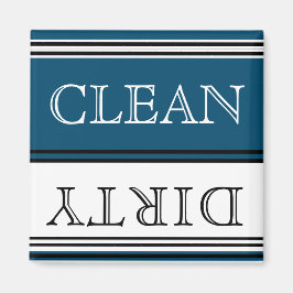 Nautic Dark Aquamarin Blue Disshwasher Dirty Clean Magnet