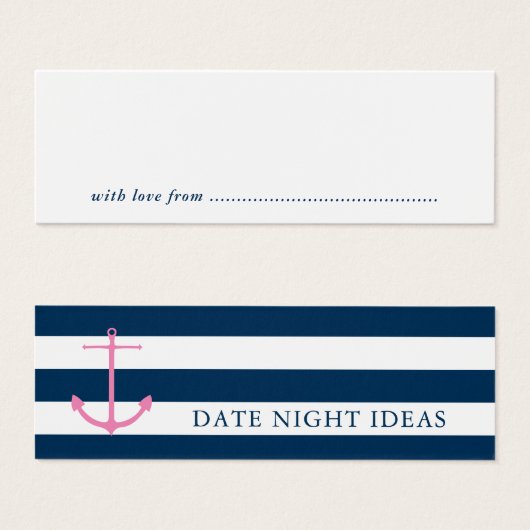 Nautic Date Night Idea Brautparty Game (Vorne & Hinten)