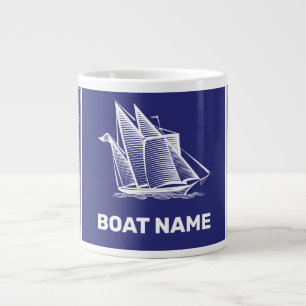 Nautic Design Navy Blue Cloud Tasse