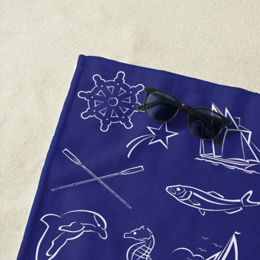 Nautic Design Navy Blue Handtuch (Beispiel)