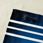Nautic Design Navy Blue Strip Beach Handtuch (Beispiel)