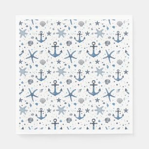 Nautic Design Party Paper Cocktail Napkins Serviette