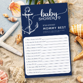 Nautic, die Mama Best Baby Shower Navy kennt
