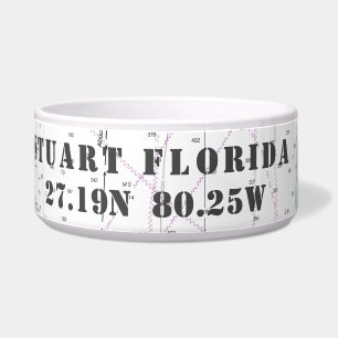 Nautic Downtown Stuart FL Breitengrad Länge Napf