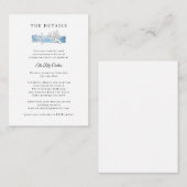 Nautic Driftwood Seashells Wedding Car Begleitkarte (Vorne/Hinten)