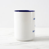 Nautic Familienname Beach House Anchor Blue Large Zweifarbige Tasse (Mittel)