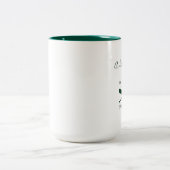 Nautic Family Lake House Green Anchor Oars Zweifarbige Tasse (Mittel)