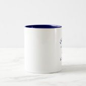 Nautic Family Name Lake House Blue Anchor B Zweifarbige Tasse (Mittel)