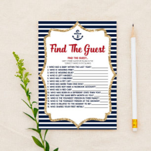 Nautic Finden Sie das Baby Shower Game Briefpapier