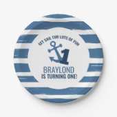 Nautic First Birthday Paper Teller (Vorderseite)