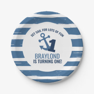 Nautic First Birthday Paper Teller